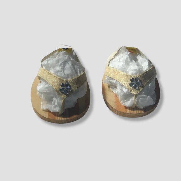 Build-A-Bear Workshop Baby Doll Dress Floral Print Flip Flop Sandals Multicolor - Picture 4 of 12